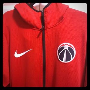 Nike Wizards red on-court zip-up hoodie (NWOT)